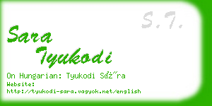 sara tyukodi business card